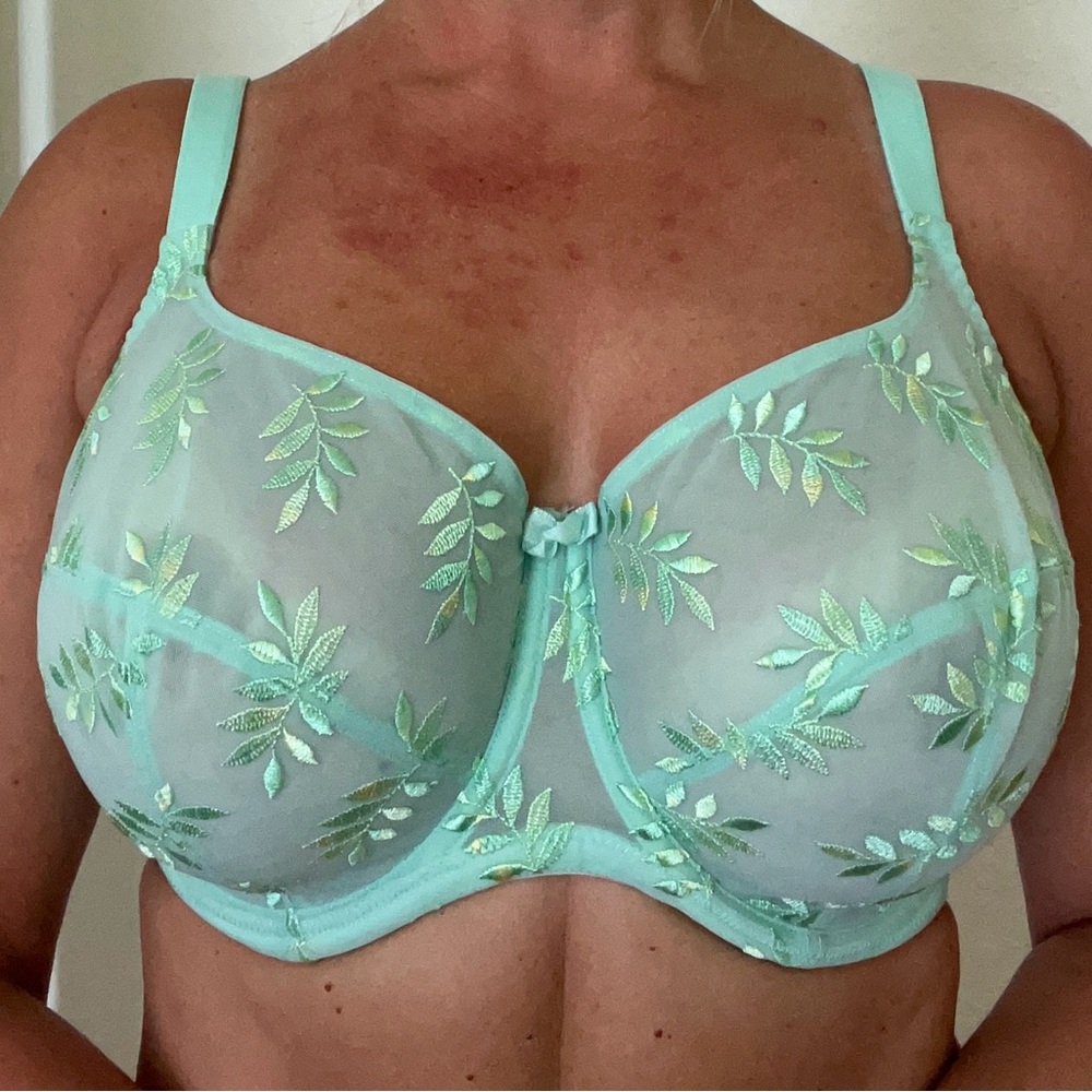 Panache Mint Leaf Embroidered Bra